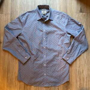 Jos. A. Bank “1905” Men’s Blue Button Down Shirt with Square Dots